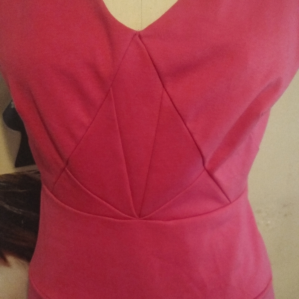 Geometric short sleeve shift dress